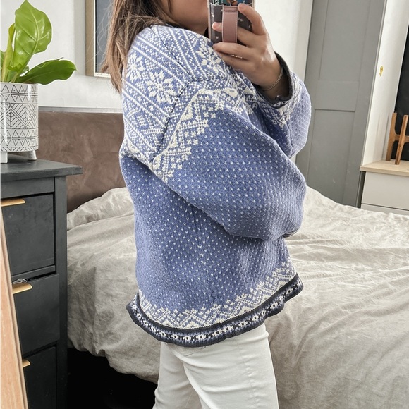 Vintage Eddie Bauer Front 1/2 Clasp Fair Isle‎ Pullover Knitted Sweater. … - Picture 11 of 11